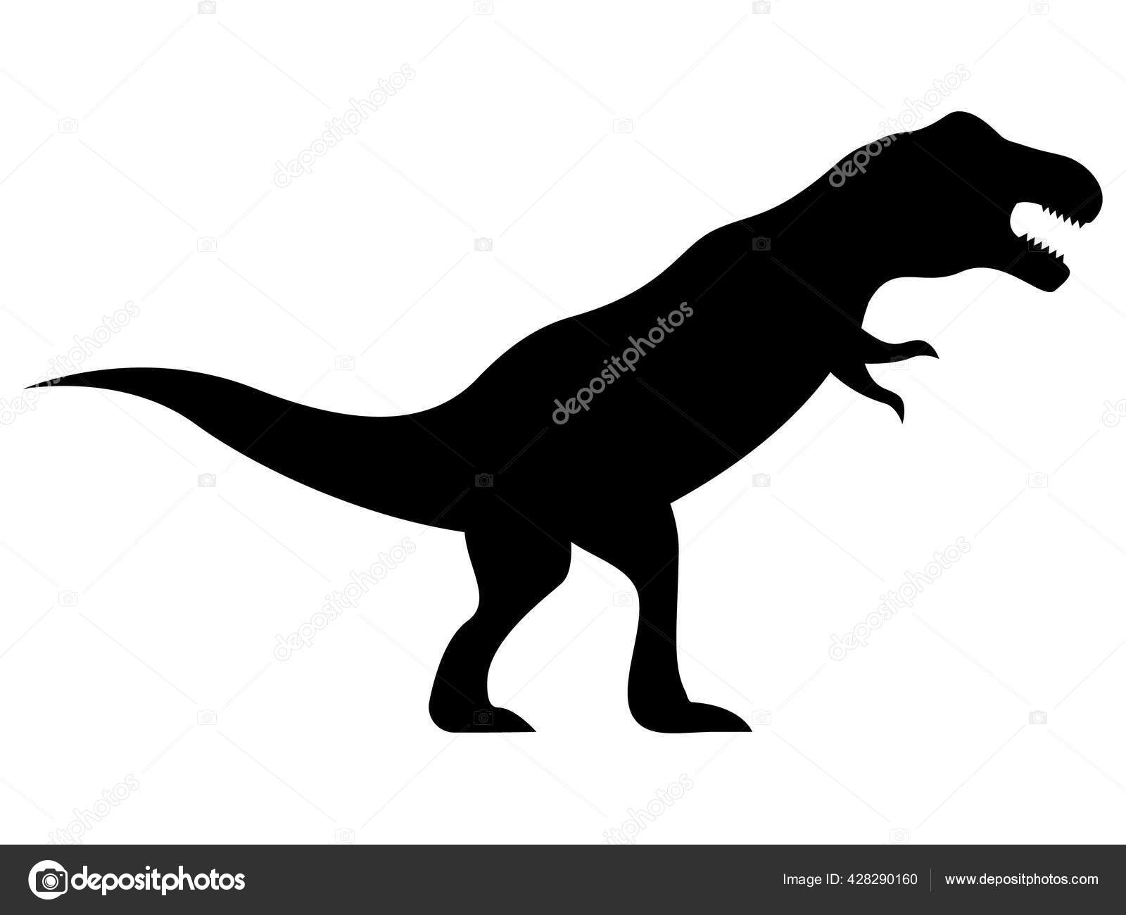 Desenho Simples Dos Desenhos Animados Pretos Dinossauro